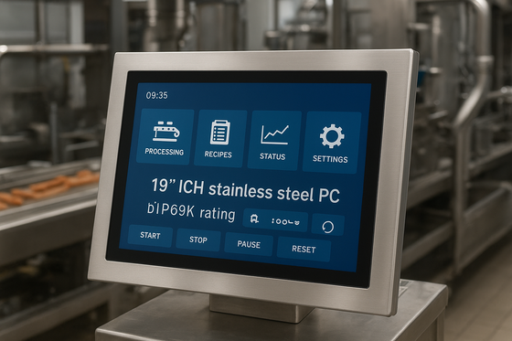 12.1" IP69K Stainless Steel Touch Panel PC, Waterproof Industrial Computer with PCAP Touch Screen